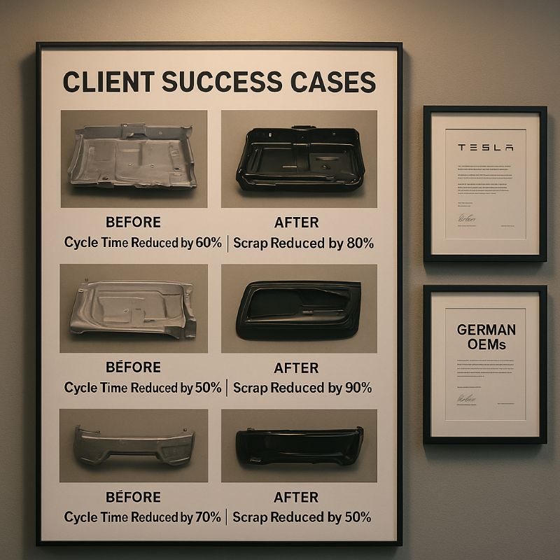 Customer case display wall
