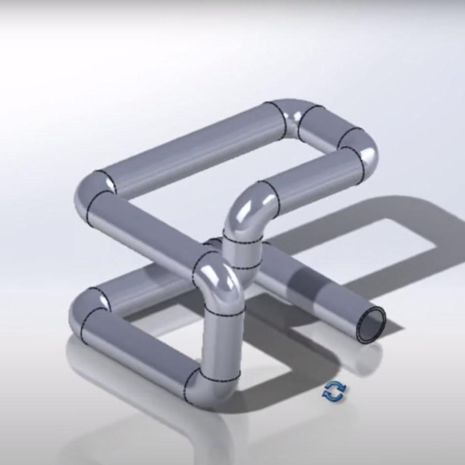 Welded 3D pipe path