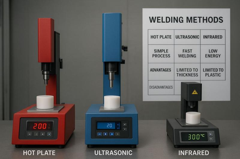Comparison of hot plate ultrasonic and infrared welding machines for PTFE