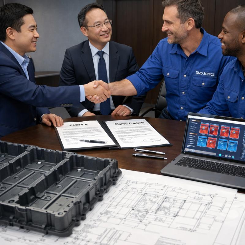 Party A signed a contract with the Dizo Sonics team in the conference room