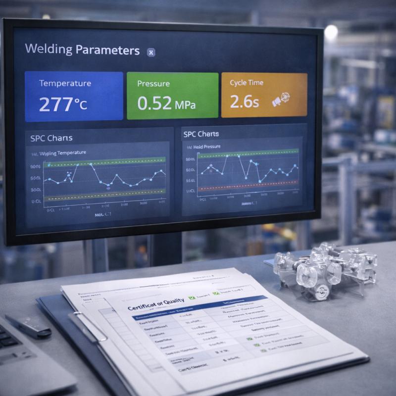 Real time welding data monitoring Kanban and quality certificates